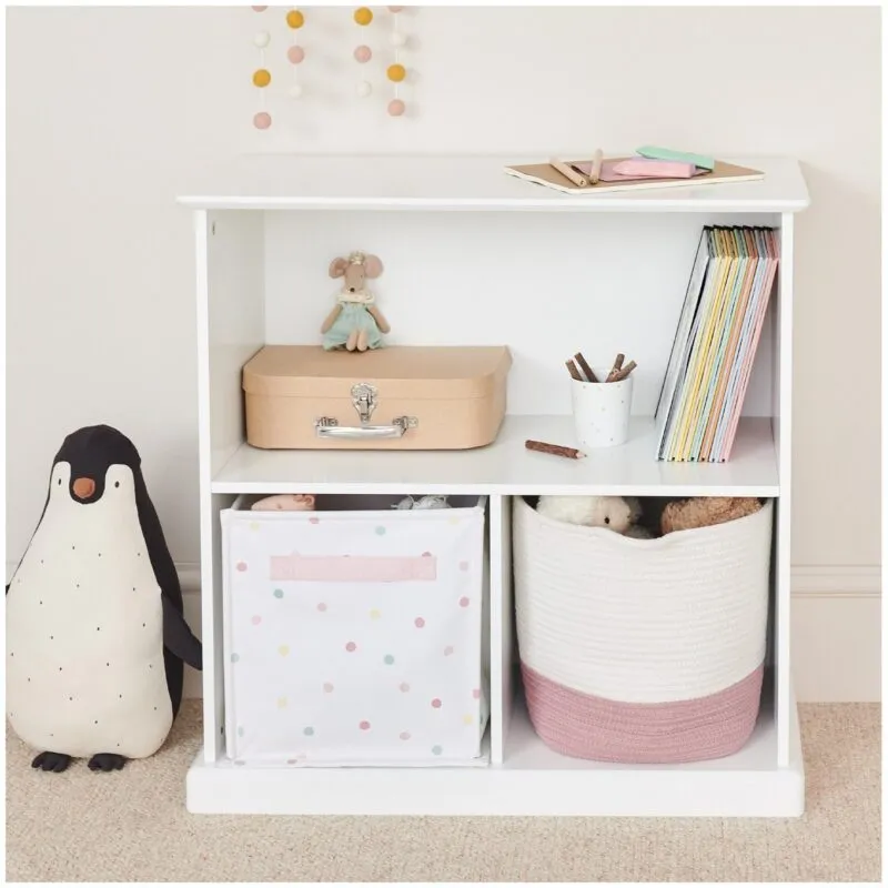 White 3-section open storage unit