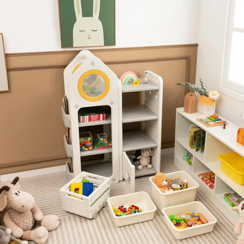 Kid's house-shaped storage unit