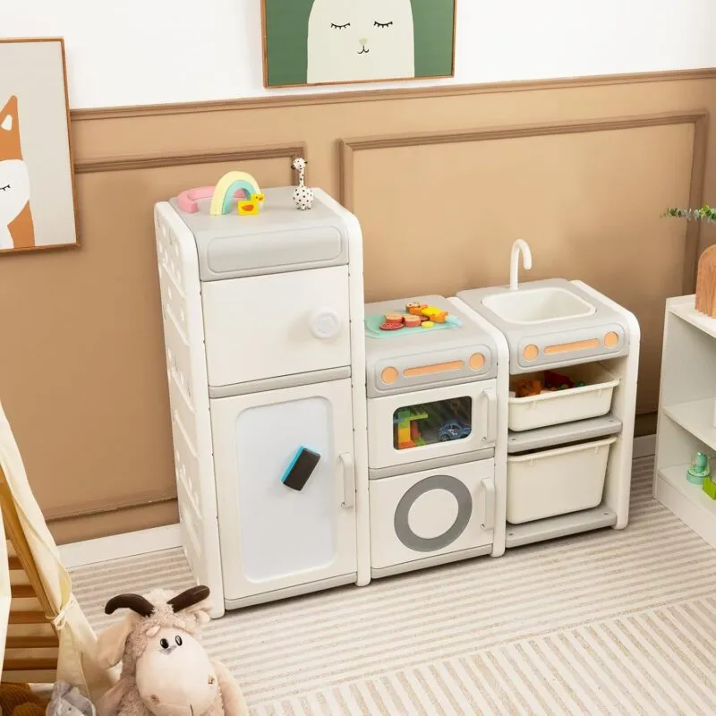 Kitchen unit themed kid's storage unit