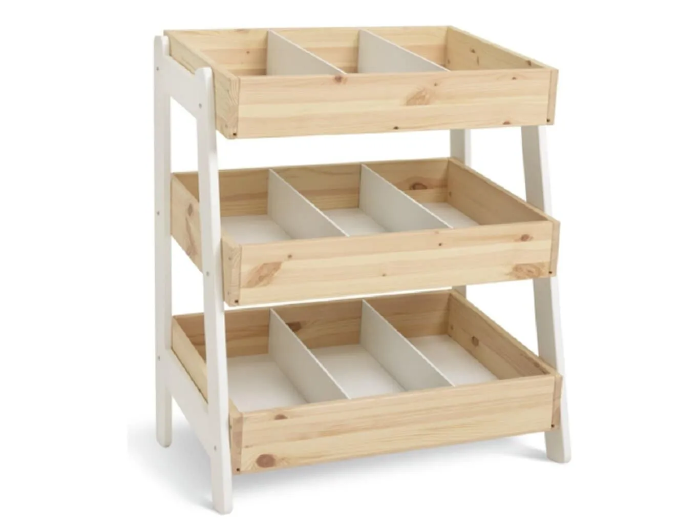 3-tier wooden storage unit