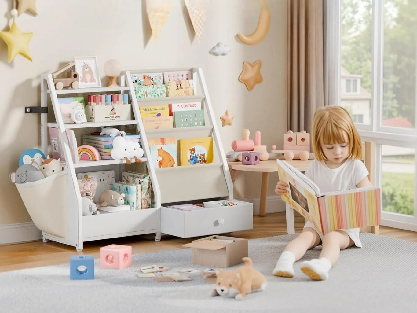 Kid's bookcase and toy storage unit