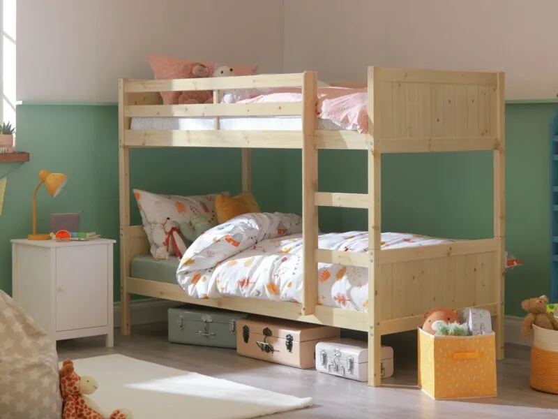 Natural pine bunk bed