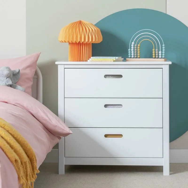 White 3-drawer chest