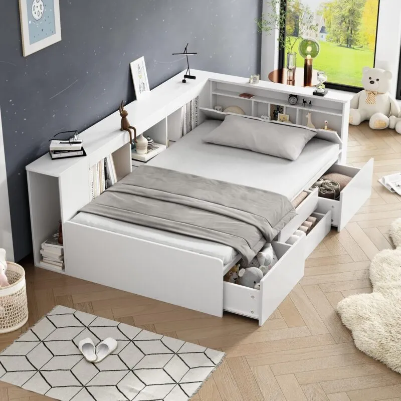 Kid’s bed with storage drawers