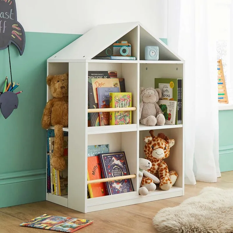 House-shaped bookcase