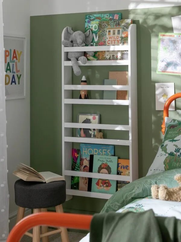 Large wall-mounted bookcase