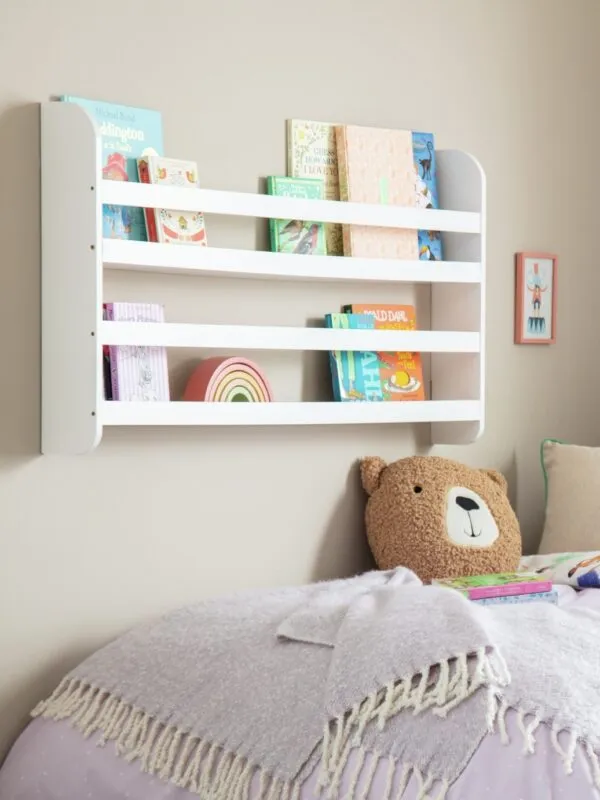 Wall-mounted mini bookcase