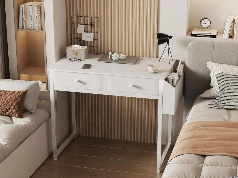 White study desk