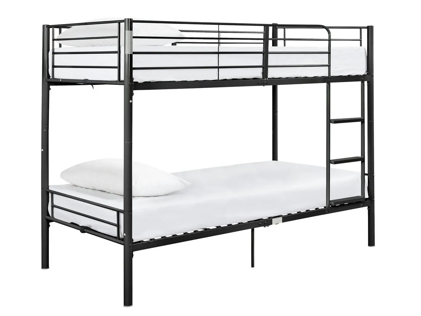 Black metal bunk bed