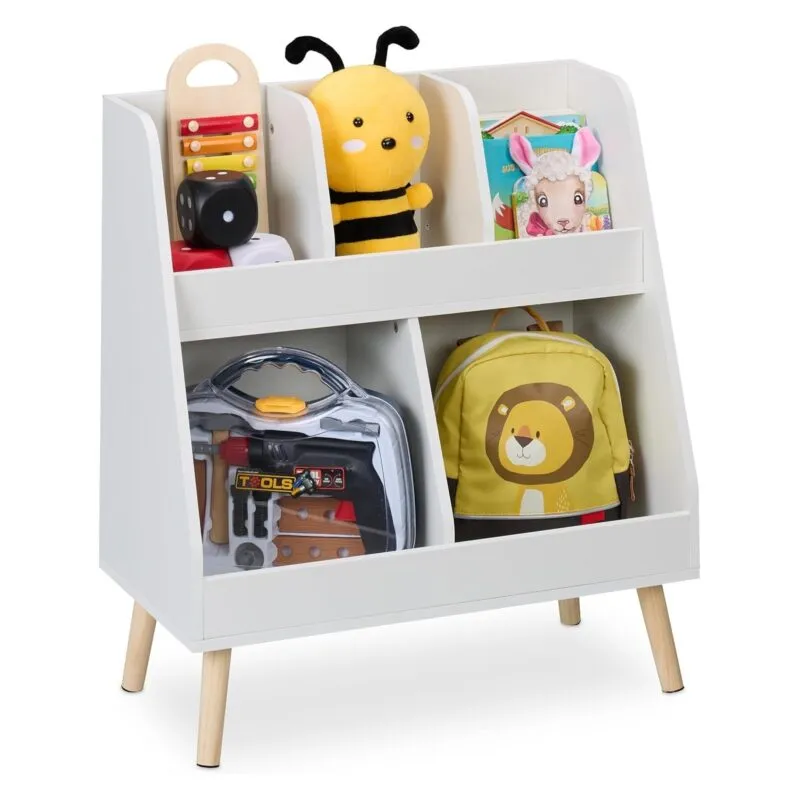 Kid's white open front bookcase