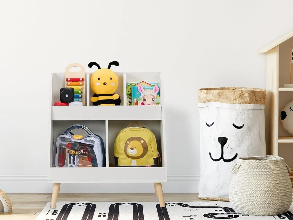 Kid's white bookcase