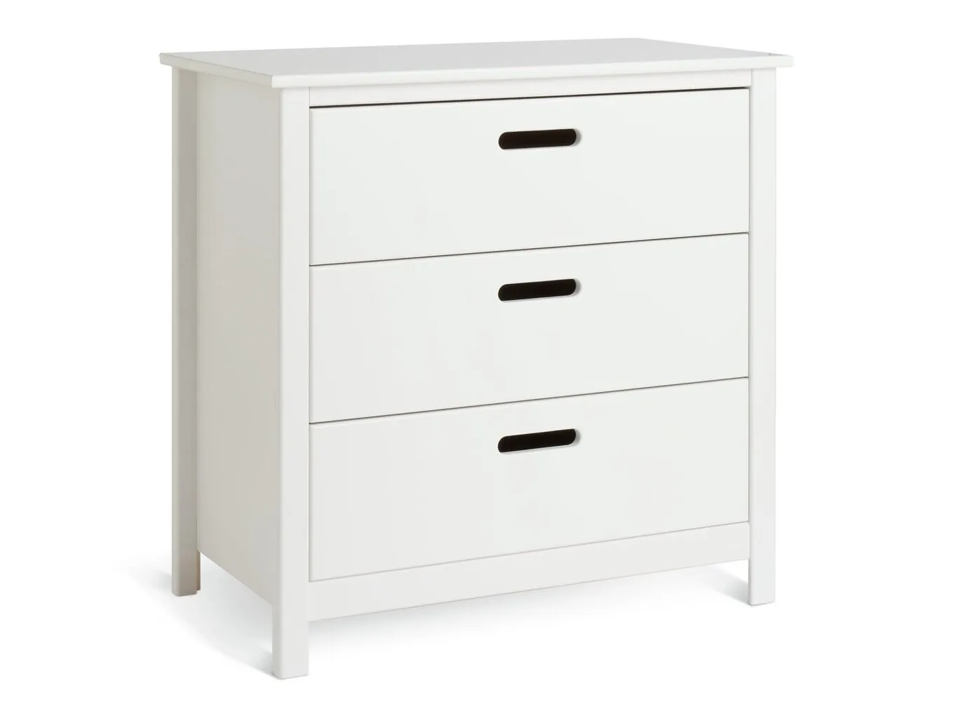 White 3-drawer chest