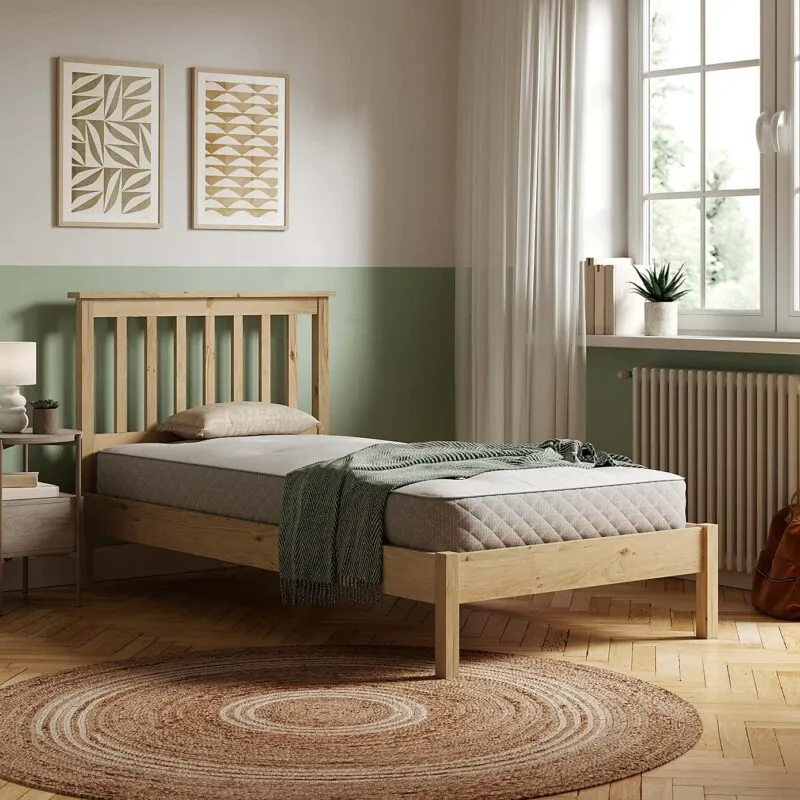 Single pine bed frame