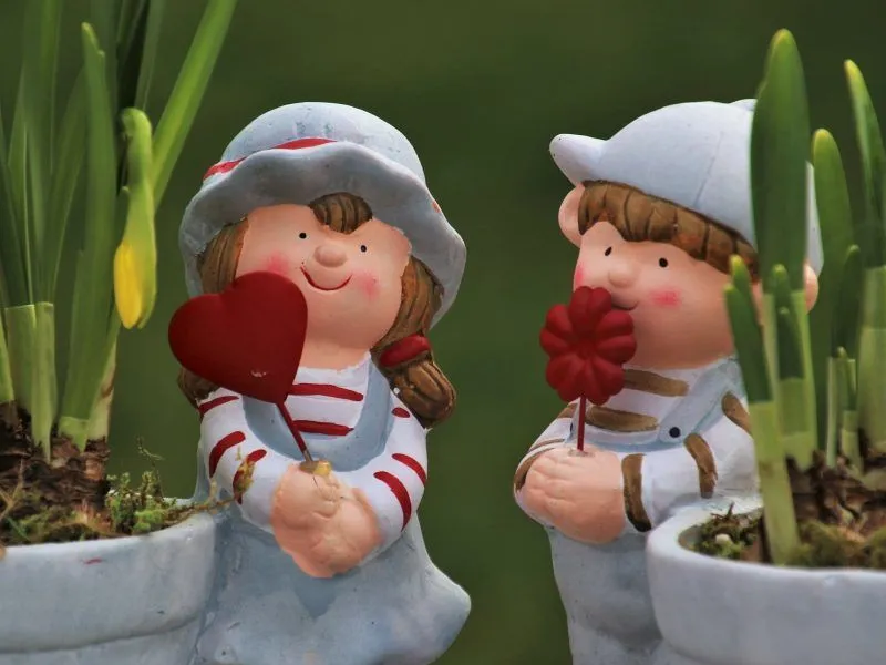 Kids and pot plants
