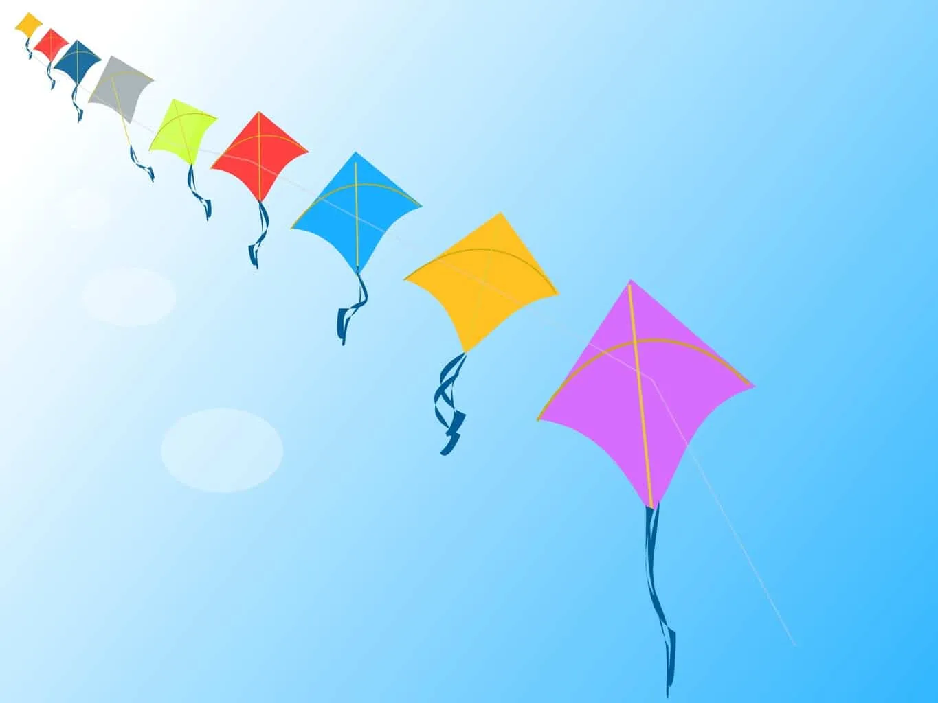 Flying kites